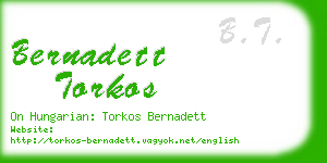 bernadett torkos business card